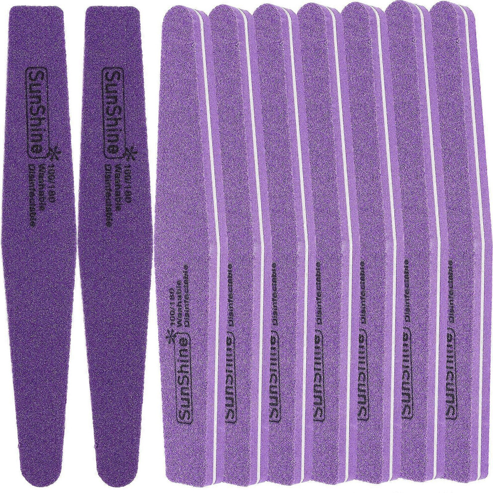Kricely (As Show, One Size) 10Pcs Nail Files For Manicure Pedicure Sponge Nail Files Finger Nail Files Washable Nail Files