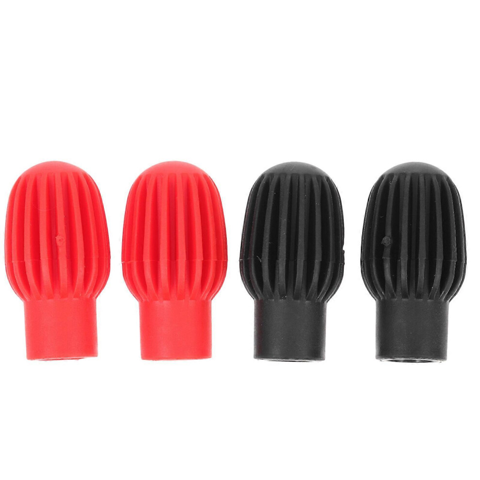 Kricely (As Show, One Size) 4Pcs Mute Drumstick Head Covers Drumstick Practice Tips Drum Stick Protectors