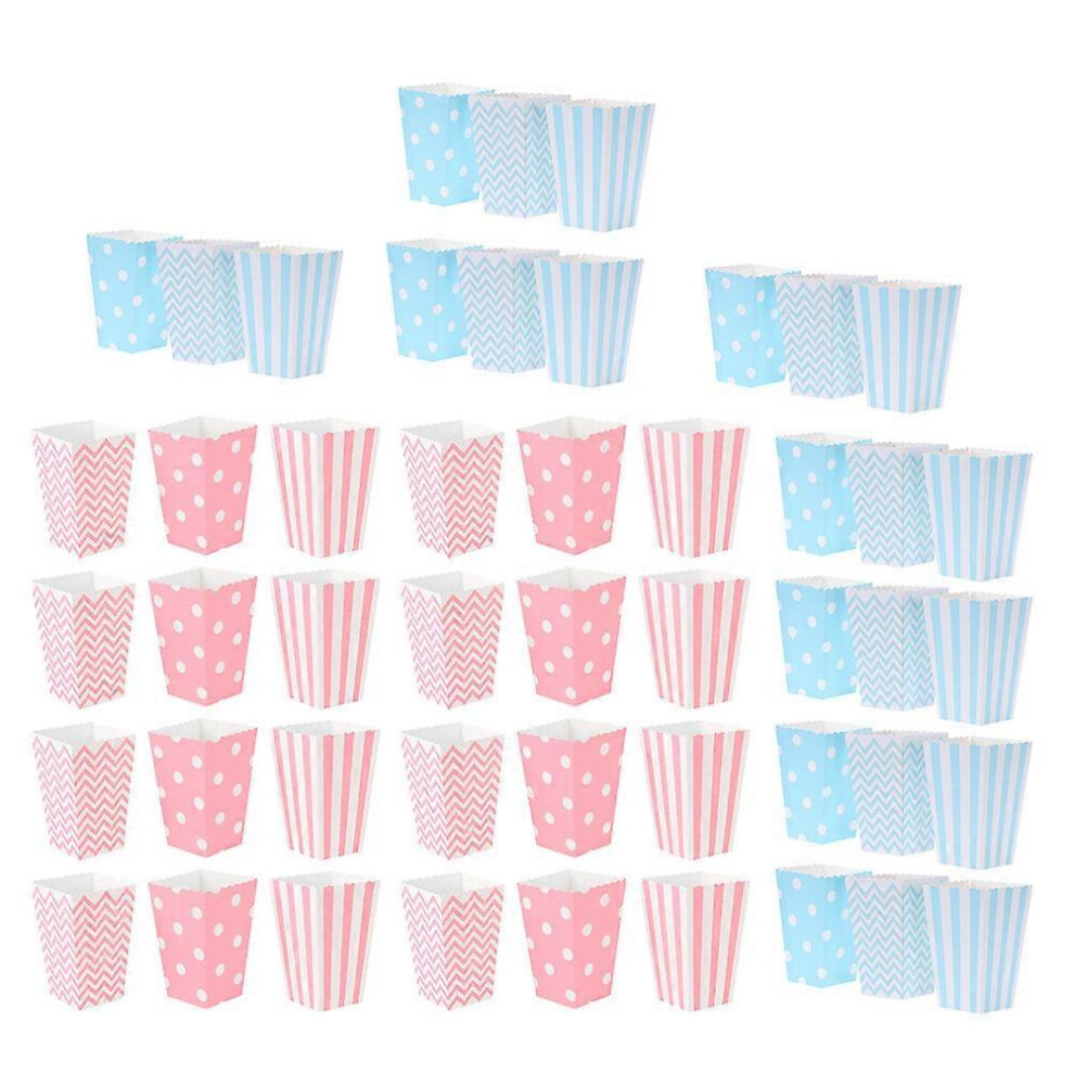 Kricely (As Show, One Size) 48Pcs Popcorn Boxes For Party Paper Popcorn Boxes French Fries Boxes Baking Wrap Boxes