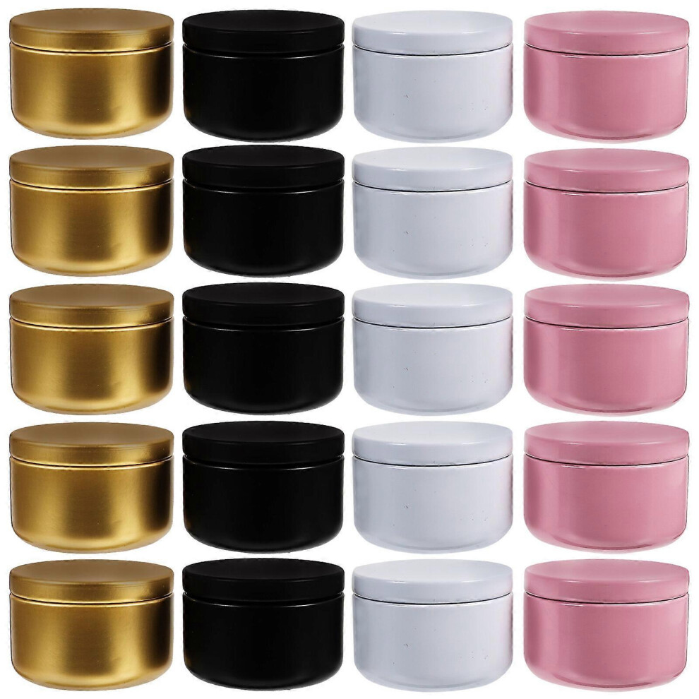 Kricely (As Show, One Size) 20Pcs Aluminum Boxes Container Empty Storage Jars Refill Container Cream
