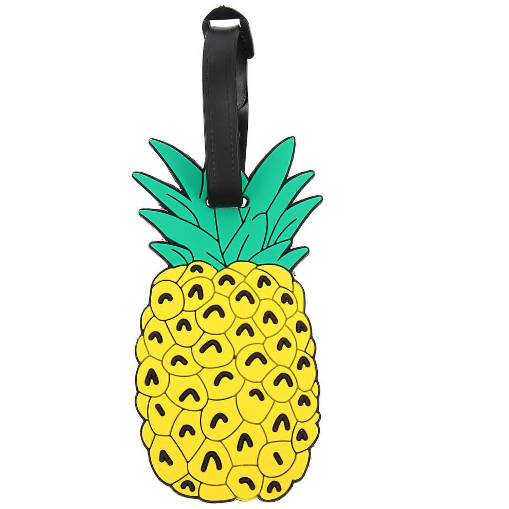 Kricely (As Show, One Size) Travel Luggage Bag Tag Pineapple Id Labels Tag For Baggage Suitcase (Yellow) Yellow