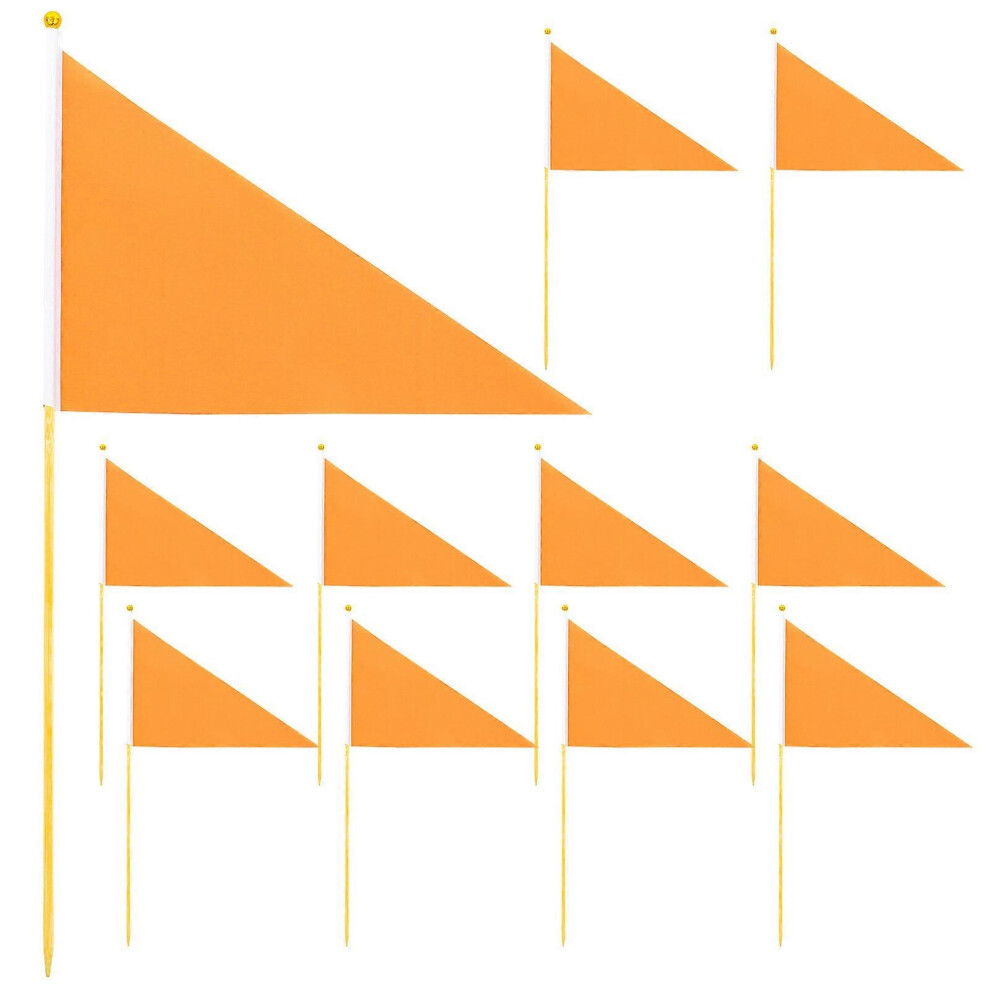 Kricely (As Show, One Size) 10Pcs Lawn Marking Flags Bright Color Landscape Flags Construction Marker Flags