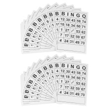 (As show, One size) 120Pcs Interesting Bingo Game Household Bingo Paper Sheets Interactive Party Game Party Supply