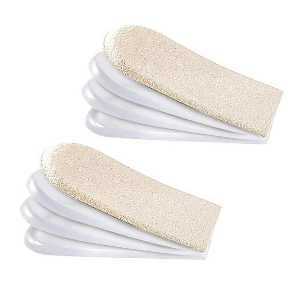 Kricely (As Show, One Size) 1 Pair Invisable Inner Heightening Shoe Pad Adjustable Heightening Insole High Elastic Shoe Pads Gel Height Increase Insole For Wo