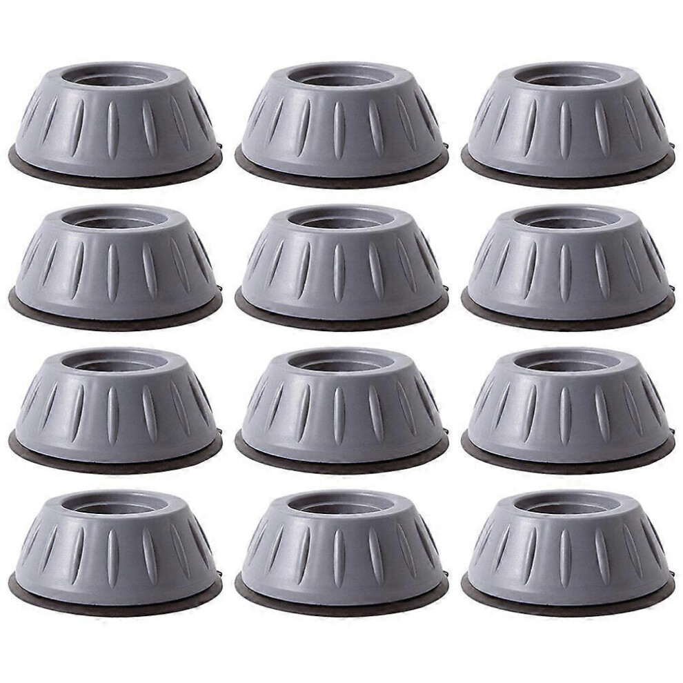 Kricely (As Show, One Size) 12Pcs Washing Machine Anti Vibration Pad Washer Feet Stabilizer Furniture Feet Pad
