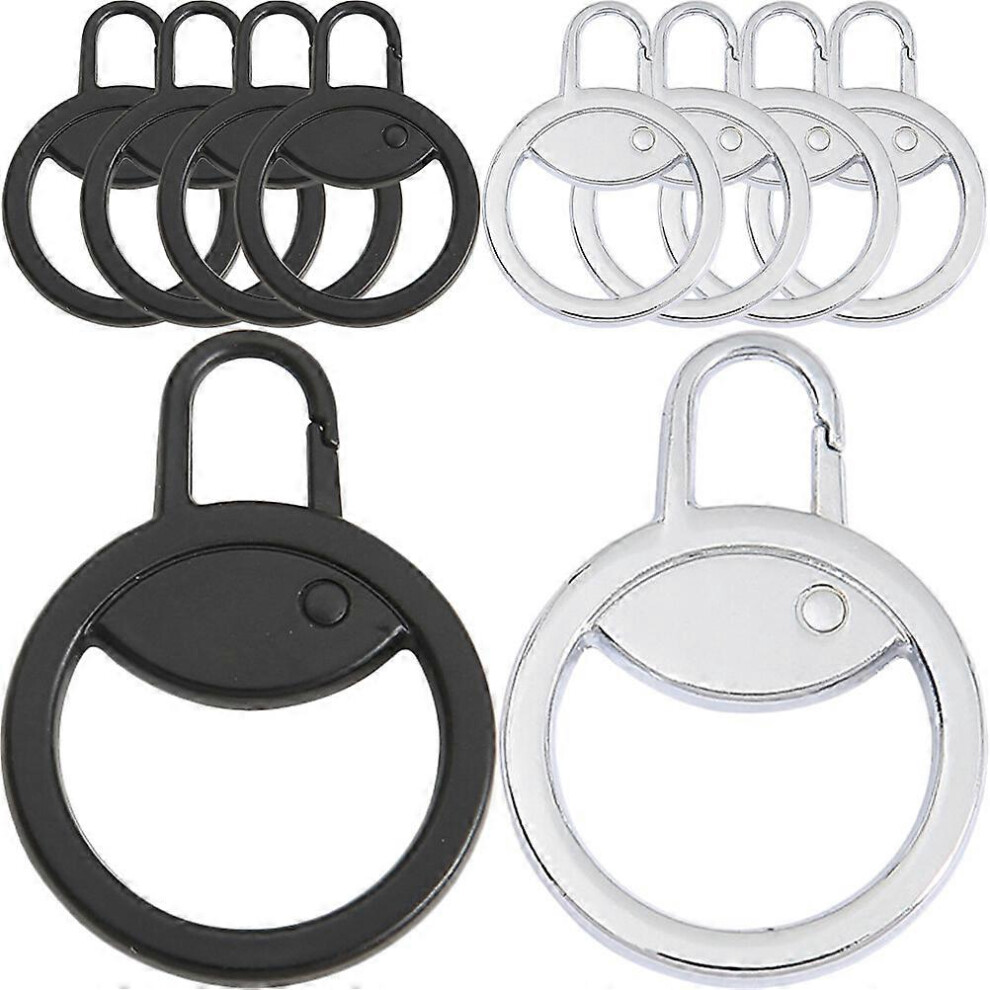 Kricely (As Show, One Size) 20Pcs Metal Zipper Head Detachable Zipper Pull Tab Zipper Pull Replacement Clothes Zipper Head