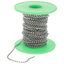 (As show, One size) 1 Roll 10 Meter Length Stainless Steel Ball Chain 2.4MM Diameter Metal Bead Chain for DIY Handicraft Decoration
