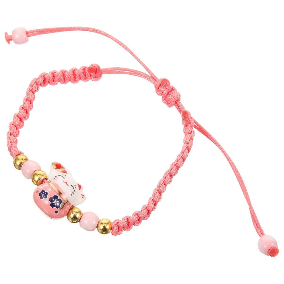 (Pink, One size) Cat Bracelet Woven Bracelet String Bracelet Braided Bracelet Cat Bracelets For Women-image-OPC-PG7WJWT-NEW