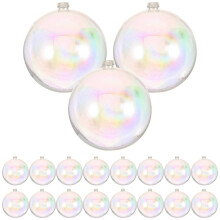 (As show, One size) 25 pcs Clear Plastic Christmas Balls Christmas Tree Hanging Balls Xmas Party Balls Decor