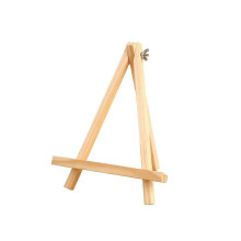 (As show, One size) 1pc Small Tabletop Wood Display Artist A-Frame Easel Photo Frame Bracket Photo Painting Triangle Easel(18 x 24cm)