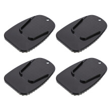 (As show, One size) 4pcs Professional Motorcycle Side Stand Pads Motorcycle Kickstand Cushions (Black)