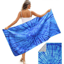 (As show, One size) Microfibre Beach Towel Double Sided, Oversized Quick Dry Sand Free Towel, Large Blue Beach Towels for Adults Kids, Pool Towel, Gym Towel, Absorbent S