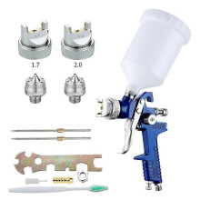 (As show, One size) Professional HVLP Spray Gun, Paint Spray System, Gravity Feed, 2 Nozzles