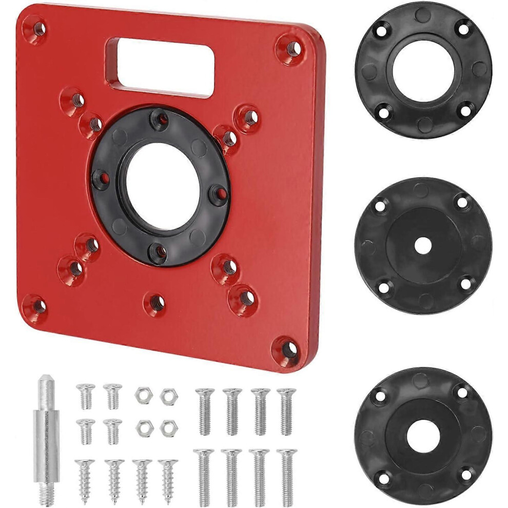 (As Show, One Size) Multifunctional Router Table, Insert Plate, Woodworking Benches, Aluminum 5093442664041