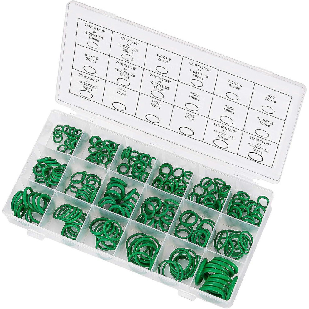 (As Show, One Size) 270 Pieces Air Conditioning Replacement Hydraulic O-Ring Kit Seal Good 5093442689693