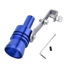 (As show, One size) Car Turbo Sound Exhaust Whistle Pipe Exhaust Blow-Off Valve Simulator - Size M (Blue Color)