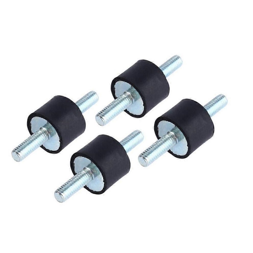 (As Show, One Size) 4Pcs M6 Anti-Vibration Rubber Isolation Mounts Air Compressor Pump Damper Isolator Mount With 20 X 15 Screws 5093442609066