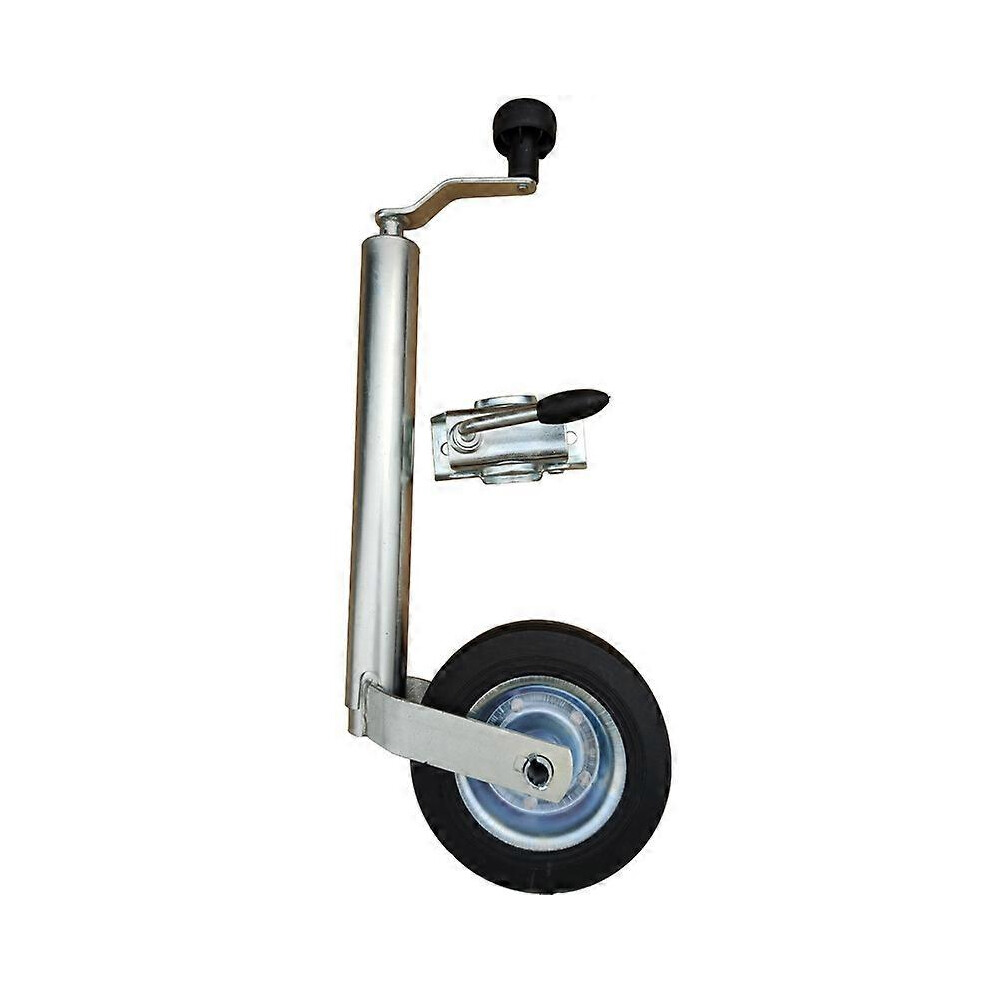 (As Show, One Size) Steering Wheel With 48Mm Diameter Fork + Trailer Flange, Classic Jockey Wheel For Trailer 5093442608236
