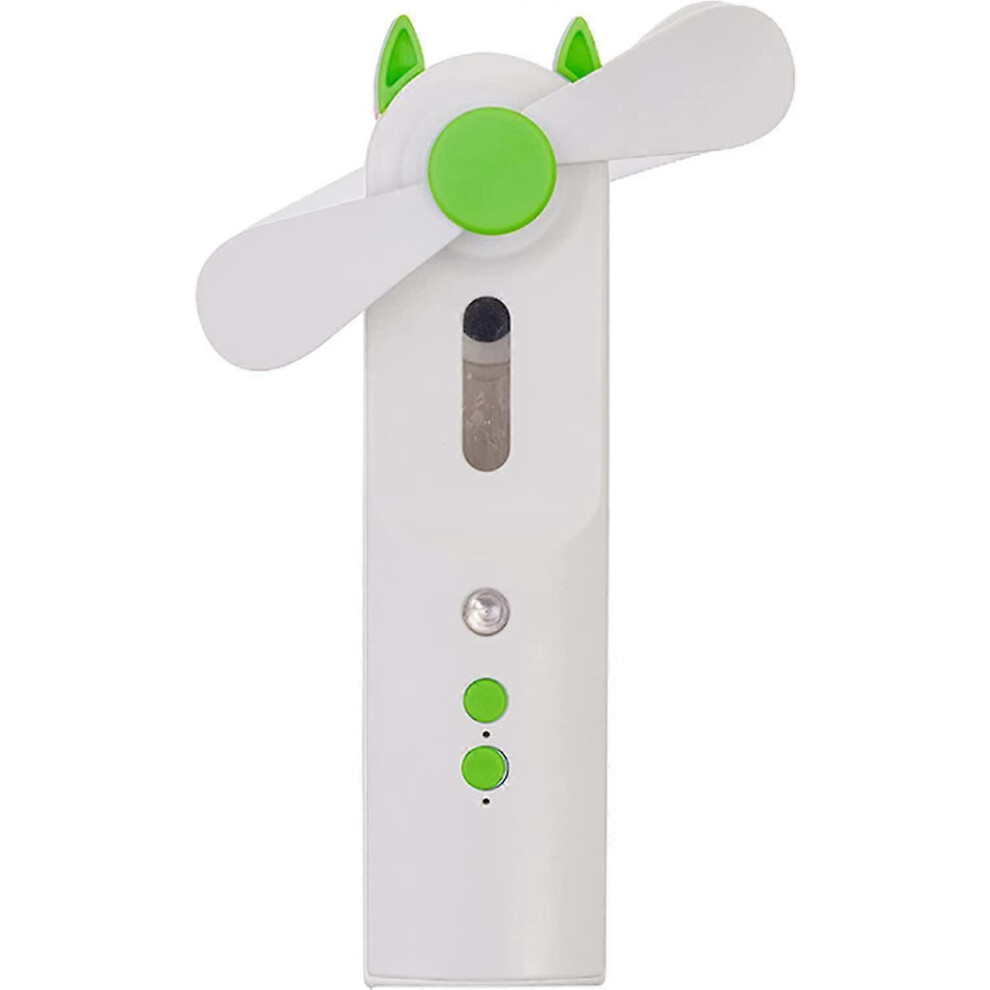(As show, One size) Handheld Fan, 3 In 1 Misting Spray Hand Fan Usb Rechargeable Portable Mini Desk Fan Table Fan With 300ml Water Tank Personal Humidifier For Desktop Ho