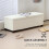 Homcom (White) HOMCOM Storage Ottoman with Lid, 112cm Bench Chest Box 4