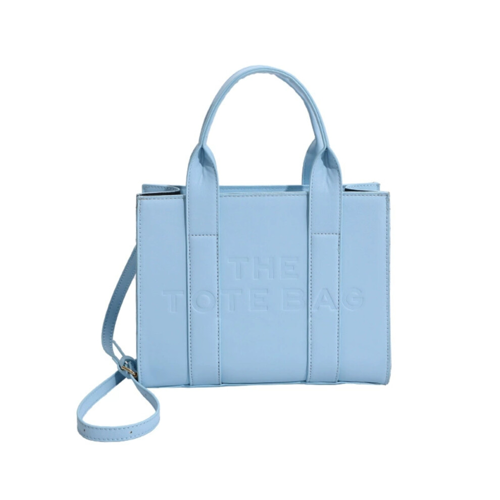 (Blue) Elegant Pu Leather Versatile Large-Capacity Commuter Handbag Shoulder & Crossbody Tote Bag For Women Not,Specified
