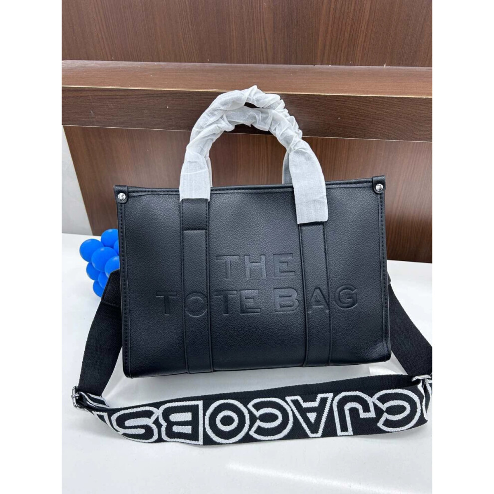 (black) Large-Capacity Fashionable & Versatile Handbag Elegant Shoulder & Crossbody Tote Bag for Women