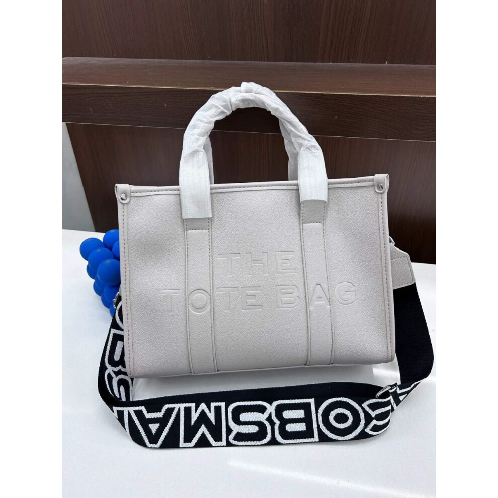(Off-White) Large-Capacity Fashionable & Versatile Handbag Elegant Shoulder & Crossbody Tote Bag For Women Not,Specified