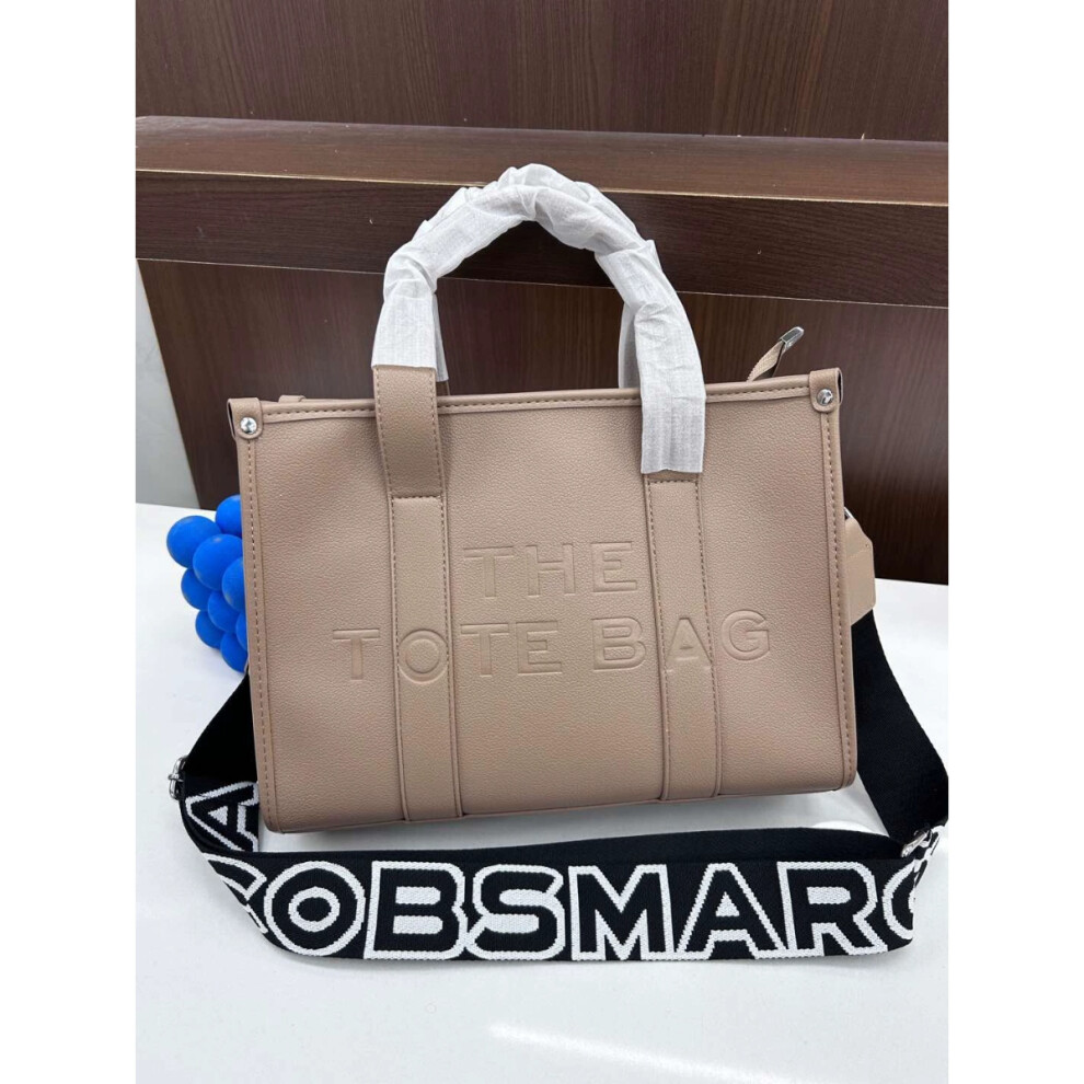 (Dark Khaki) Large-Capacity Fashionable & Versatile Handbag Elegant Shoulder & Crossbody Tote Bag For Women Not,Specified