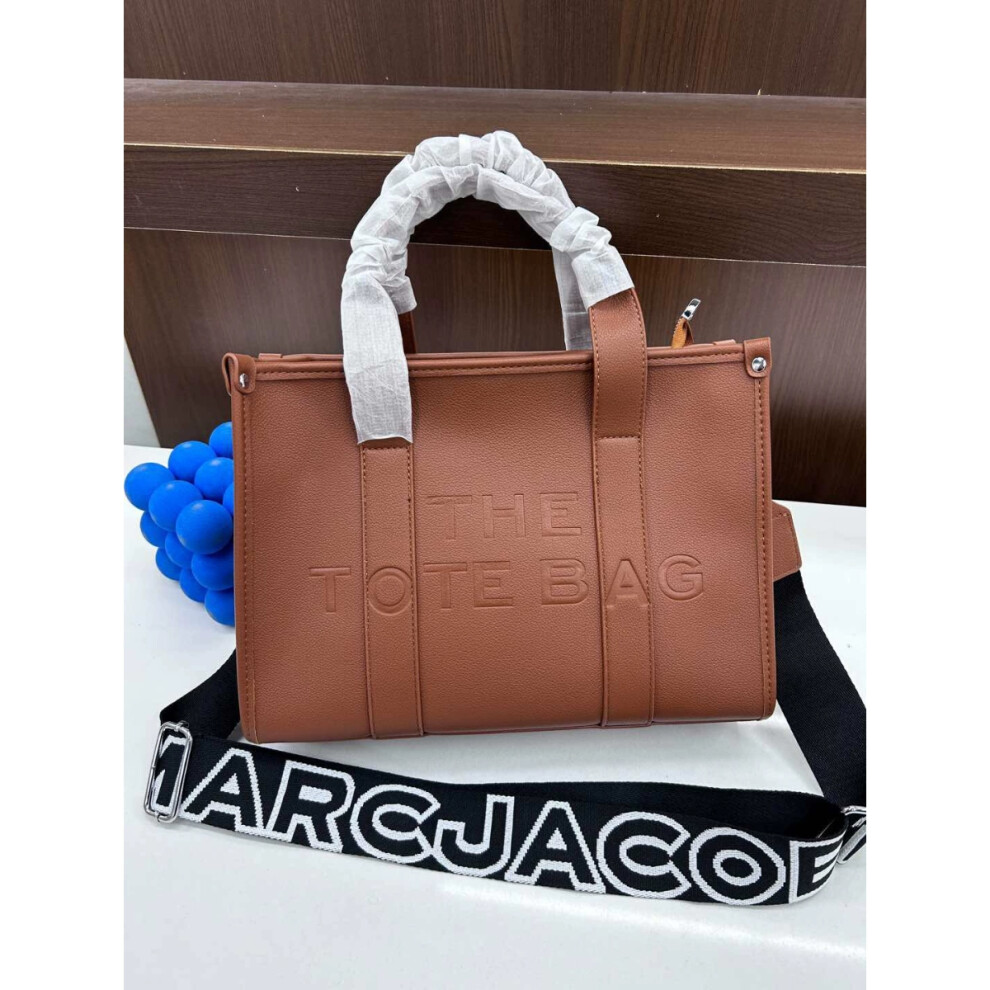 (brown) Large-Capacity Fashionable & Versatile Handbag Elegant Shoulder & Crossbody Tote Bag for Women