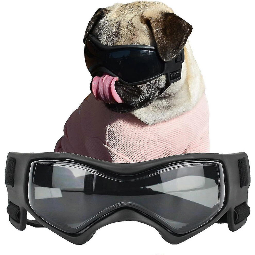 (, One Size) Dog Goggles For Small Breed Dog Sunglasses, Easy Wear Dog Uv Sunglasses For Small/Medium Puppy Dogs Black