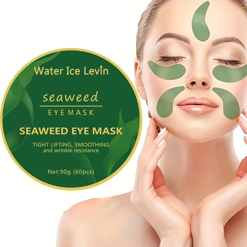Flemye Dark (1Pcs) 60Pcs Seaweed Hyaluronic Acid Eye Mask To Remove Circles Collagen Eye Patch Facial Care Products