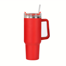 (Red) 40 Oz Tumbler: Leak-Proof, Insulated, Dishwasher-Safe, Portable Water Bottle With Stainless Steel Double Wall & Straw!