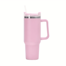 (Pink) 40 Oz Tumbler: Leak-Proof, Insulated, Dishwasher-Safe, Portable Water Bottle With Stainless Steel Double Wall & Straw!