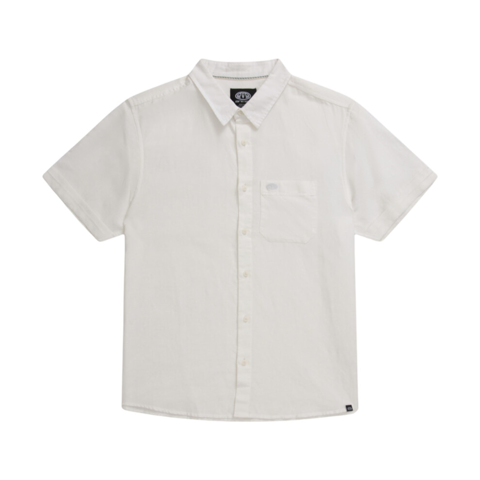 (S, White) Animal Mens Bayside Organic Shirt