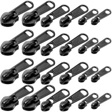 (As show, One size) 18 Pcs Zipper Sliders Zipper Pull Sliders Replacement Multifunctional Detachable Zipper Head Accessories for Coats Bags Suitcases