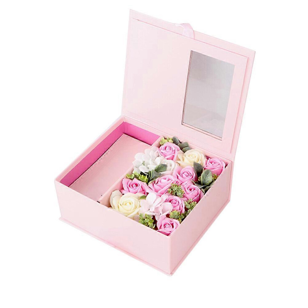 Kricely (As Show, One Size) 1Pc Soap Rose Gift Box Simulated Rose Flower Gift Box Creative Soap Flowers Gift Exquisite Valentine Day Gift For Girlfriends (Cha