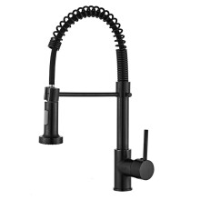 Pull Out Matte Black Kitchen Faucet Nickel Dual Modes Nozzle Hot Cold Water Mixer Tap Kitchen Sink Faucets Single Hole