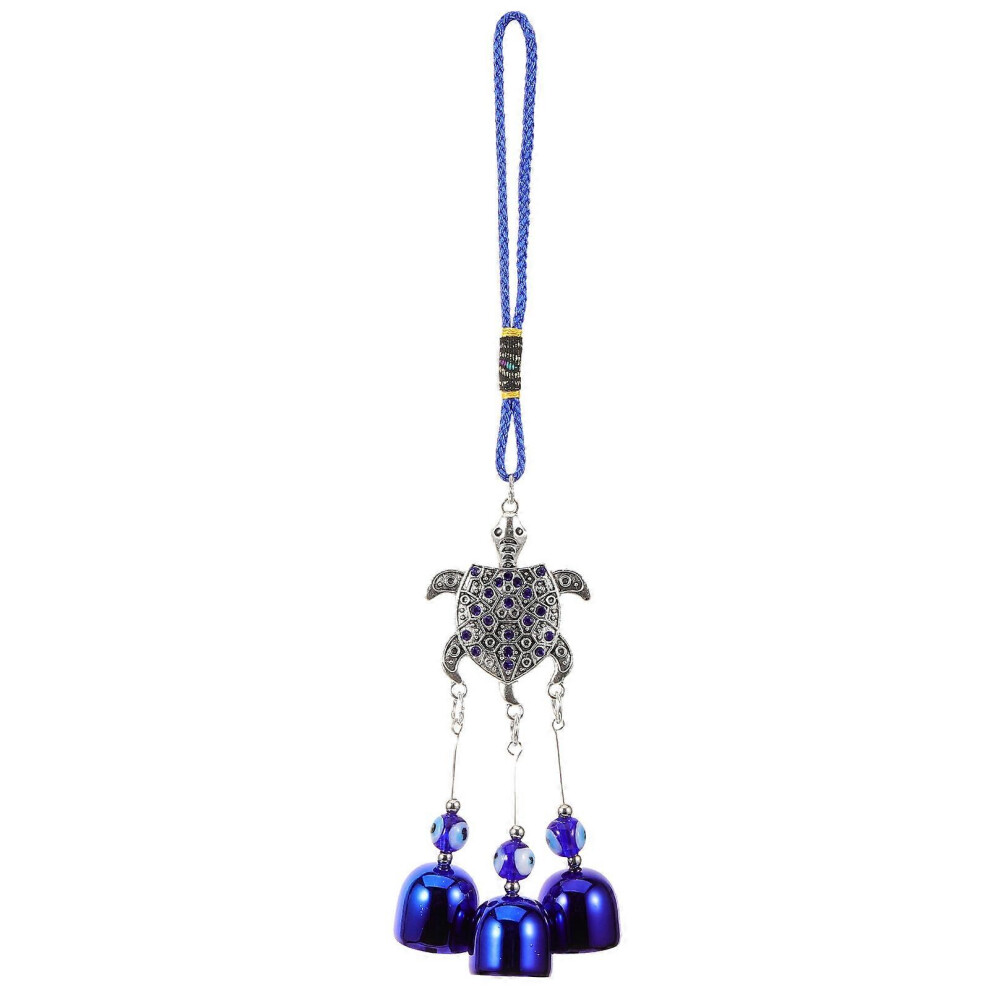 Kricely (As Show, One Size) Evil Eye Hanging Decor Hanging Turkey Evil Eye Charm Car Hanging Ornament With Bells