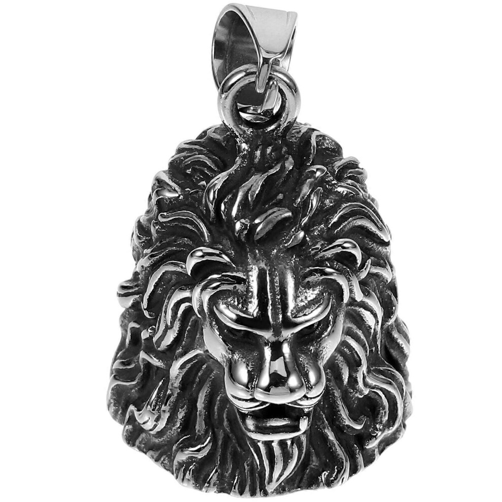Kricely (As Show, One Size) Lion Bell Lion Head Keychain Charm Riding Pendant Charm Men Accessory Gift