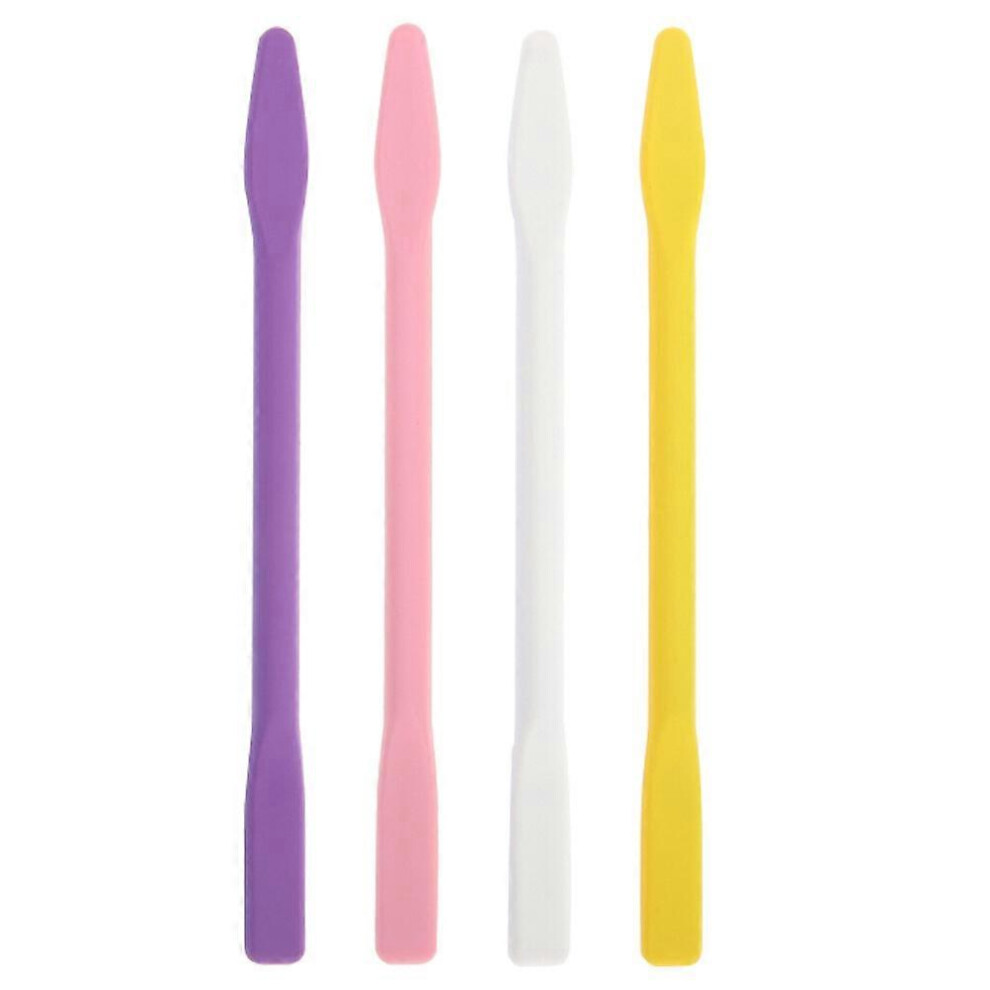 Kricely (As Show, One Size) 4Pcs Silicone Stir Sticks Reusable Stir Sticks Facial Mask Stirring Rods Mask Stir Sticks