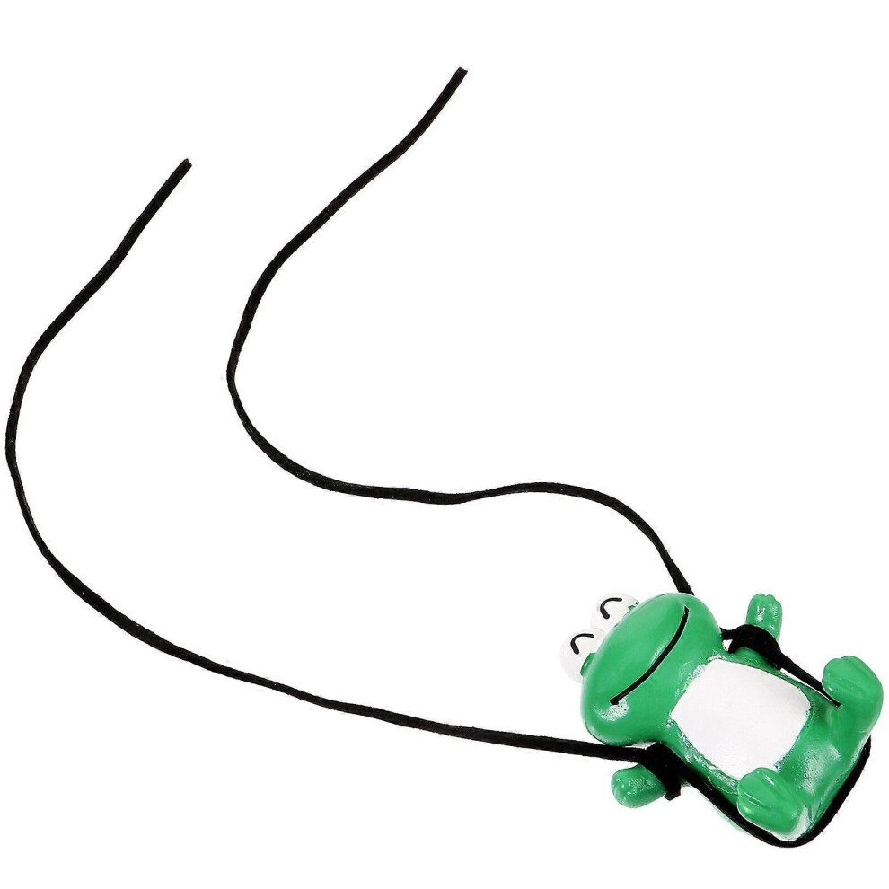 (As Show, One Size) Car Hanging Ornament Adorable Frog Rear View Mirror Pendant Car Mirror Ornament 5062080726176
