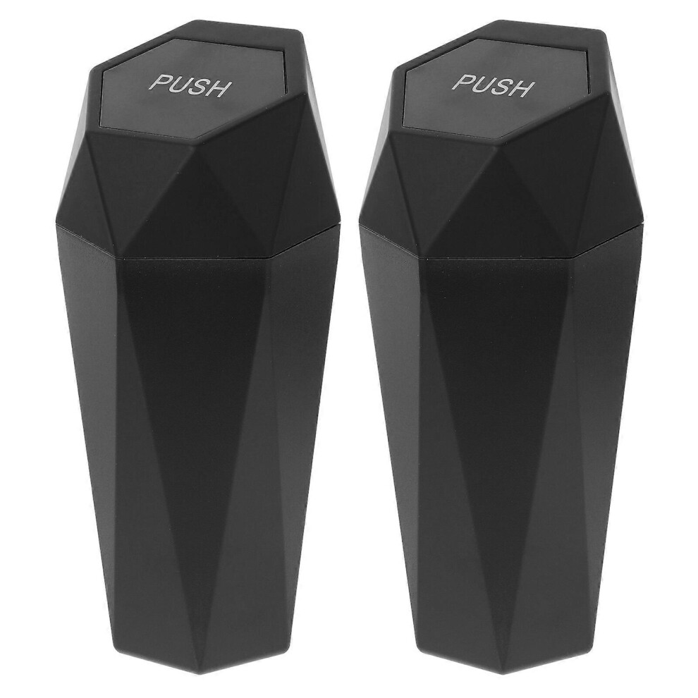 (As Show, One Size) 2Pcs Car Trash Can Car Garbage Bin Leakproof Car Garbage Can For Cup Holder 5062080724325