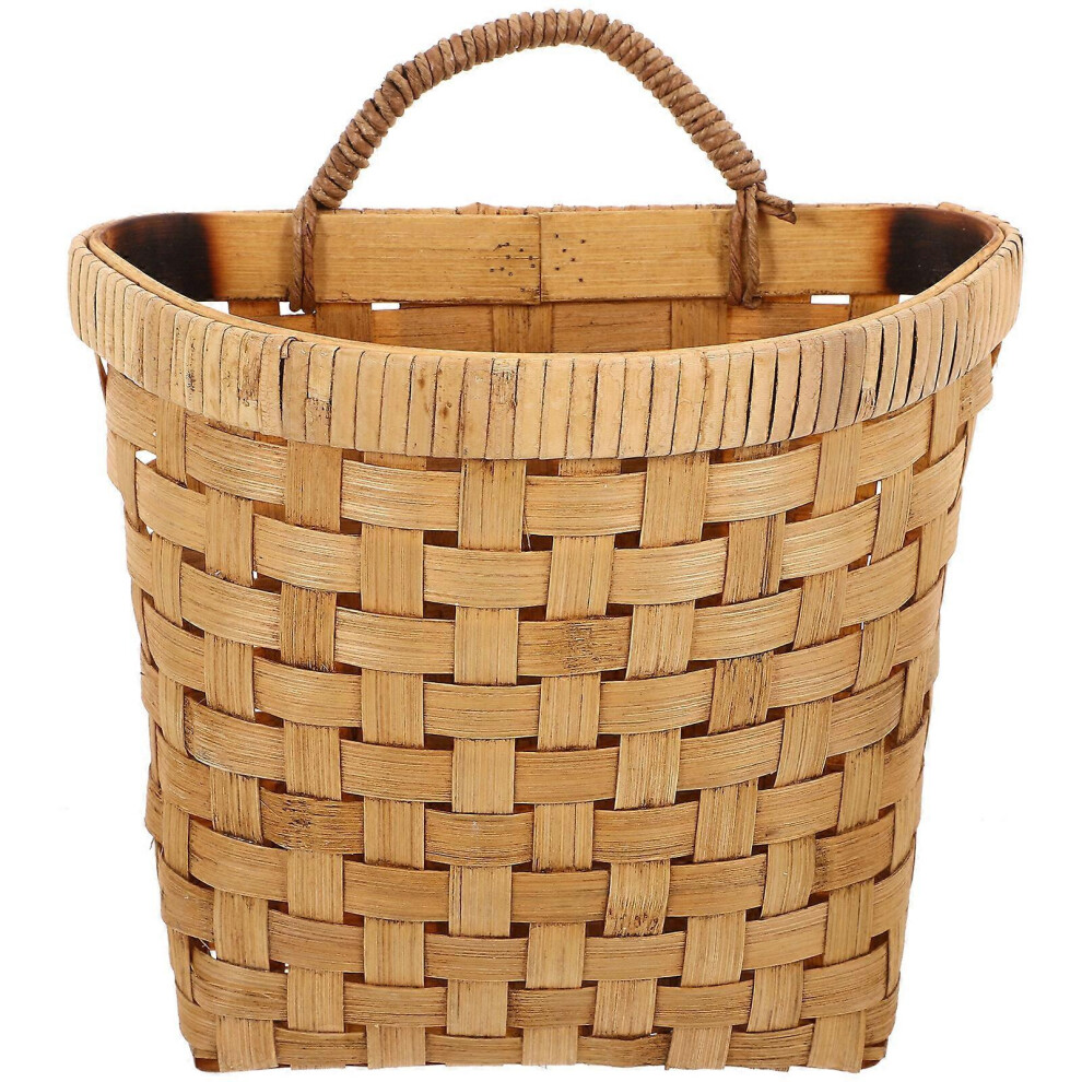Kricely (As Show, One Size) Hanging Woven Storage Basket Decorative Wall Basket Storage Organizer For Ginger Garlic