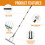 2 in 1 Garden Long Handle Thatch Rake/Oscillating Stirrup Hoe Weeder Lawn Rake 6