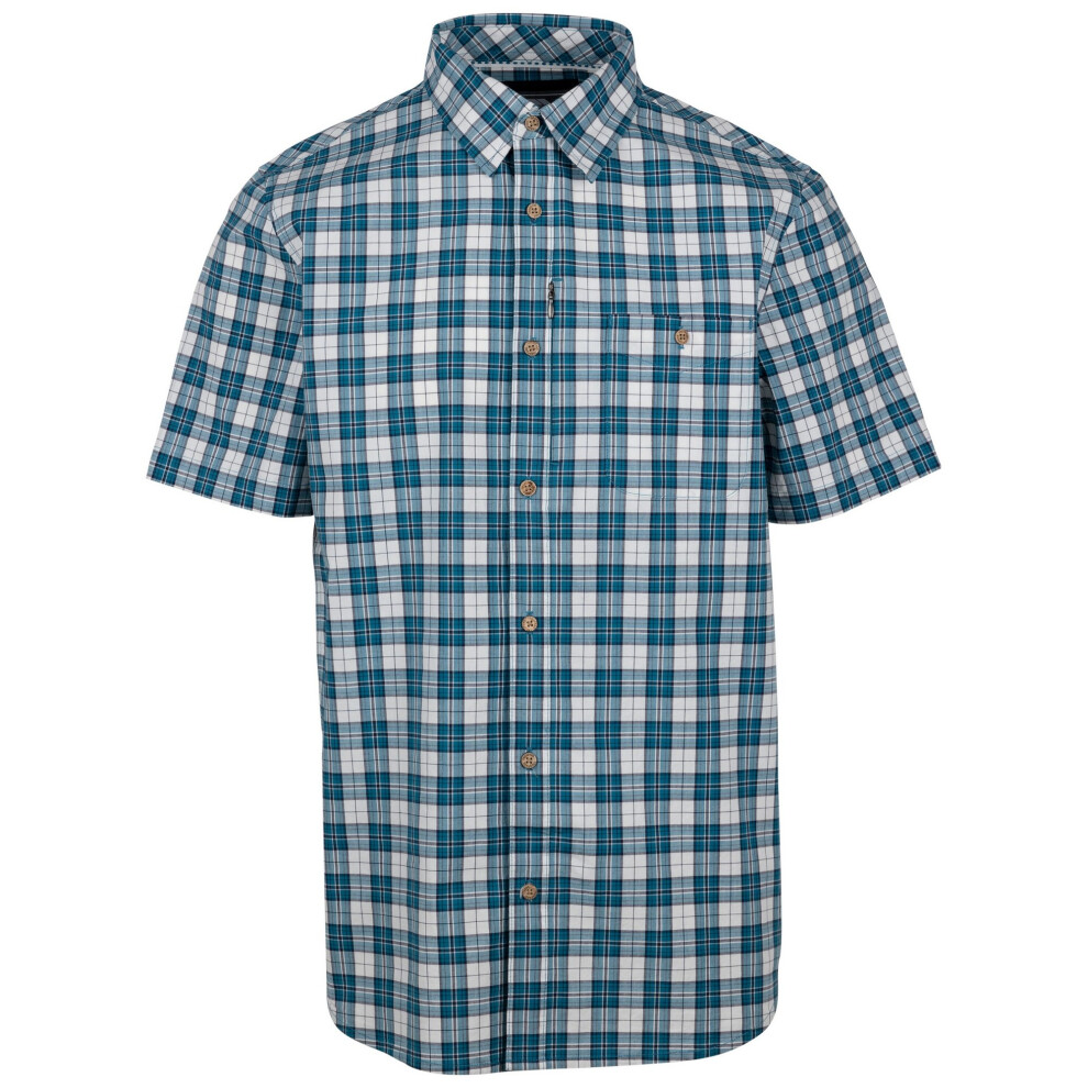 (3XL, Blue Check) Trespass Mens Calcutt Shirt