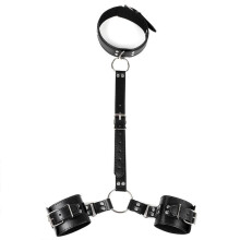 Leather Reverse Neck Hand Cuffs Bdsm Sex Bondage Adult Sexual Slave Games Erotic Goods Products Sexy Toys For Women Men
