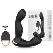 (black) Male Prostate Massager Remote Control Anal Vibrator For Man 10 Modes Testis Stimulate Anus Butt Plug Adult Sex Toys