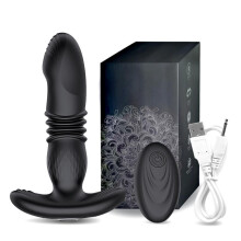 (black) Male Thrusting Prostate Massager Bluetooth App Vibrator For Men Gay Anal Plug Wireless Remote Butt Plug Sex Toy