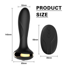 (Black) Anal Vibrator, Wireless Remote Control, Electric Shock Prostate Massager, Huge Dildo, Large Butt Plug
