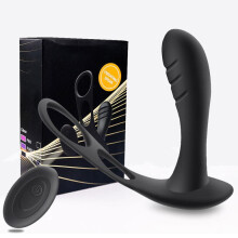 Male Prostate Massage Vibrator Anal Plug Wireless Control Wear Silicone Stimulate Massager Delay Ejaculation Ring Toy For